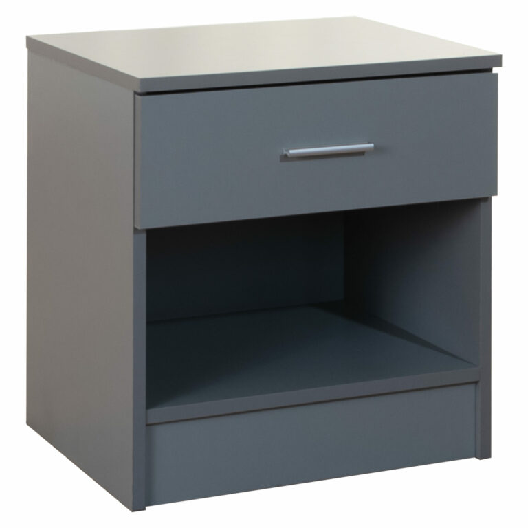 Farndon Nightstand with 1 Drawer (Light Grey)