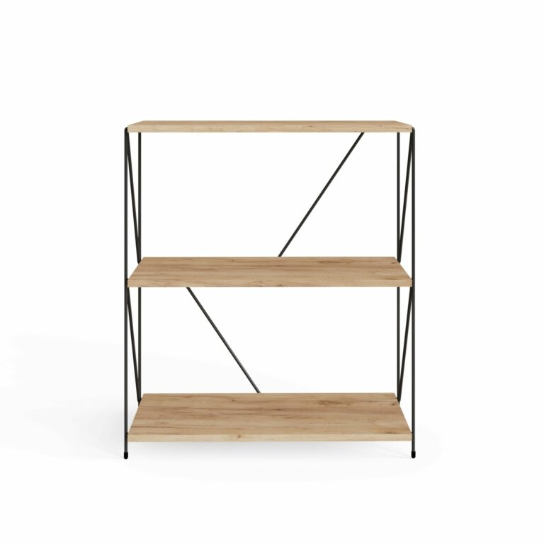 TAD05-521-A-TAD8-700_3 Tier Storage Rack 600 (Front)-OAK