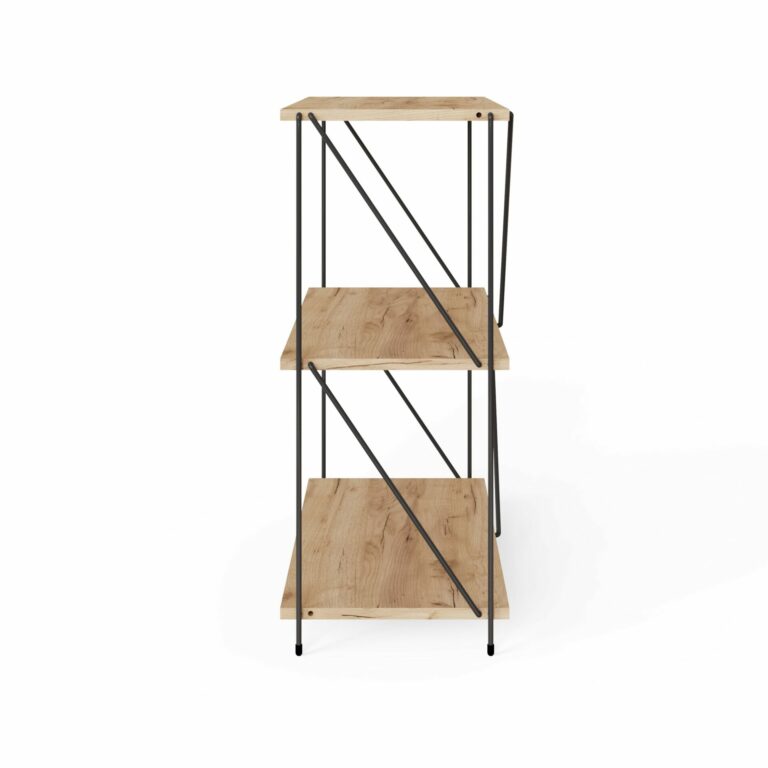 TAD05-522-A-TAD8-700_3 Tier Storage Rack 600 (Side)-OAK