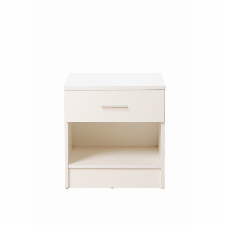 Farndon Nightstand with 1 Drawer (White)