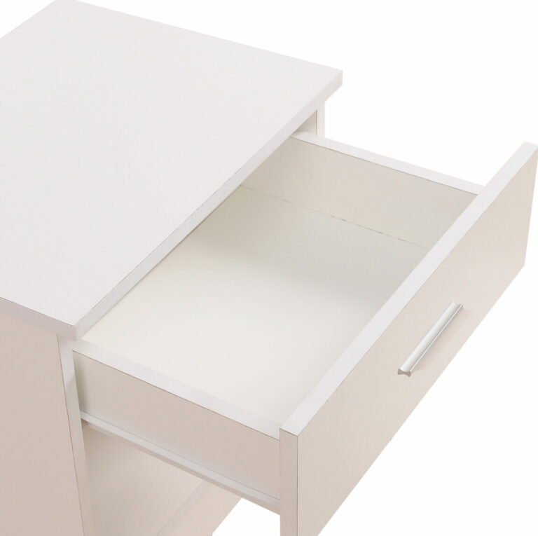 Farndon Nightstand with 1 Drawer (White)