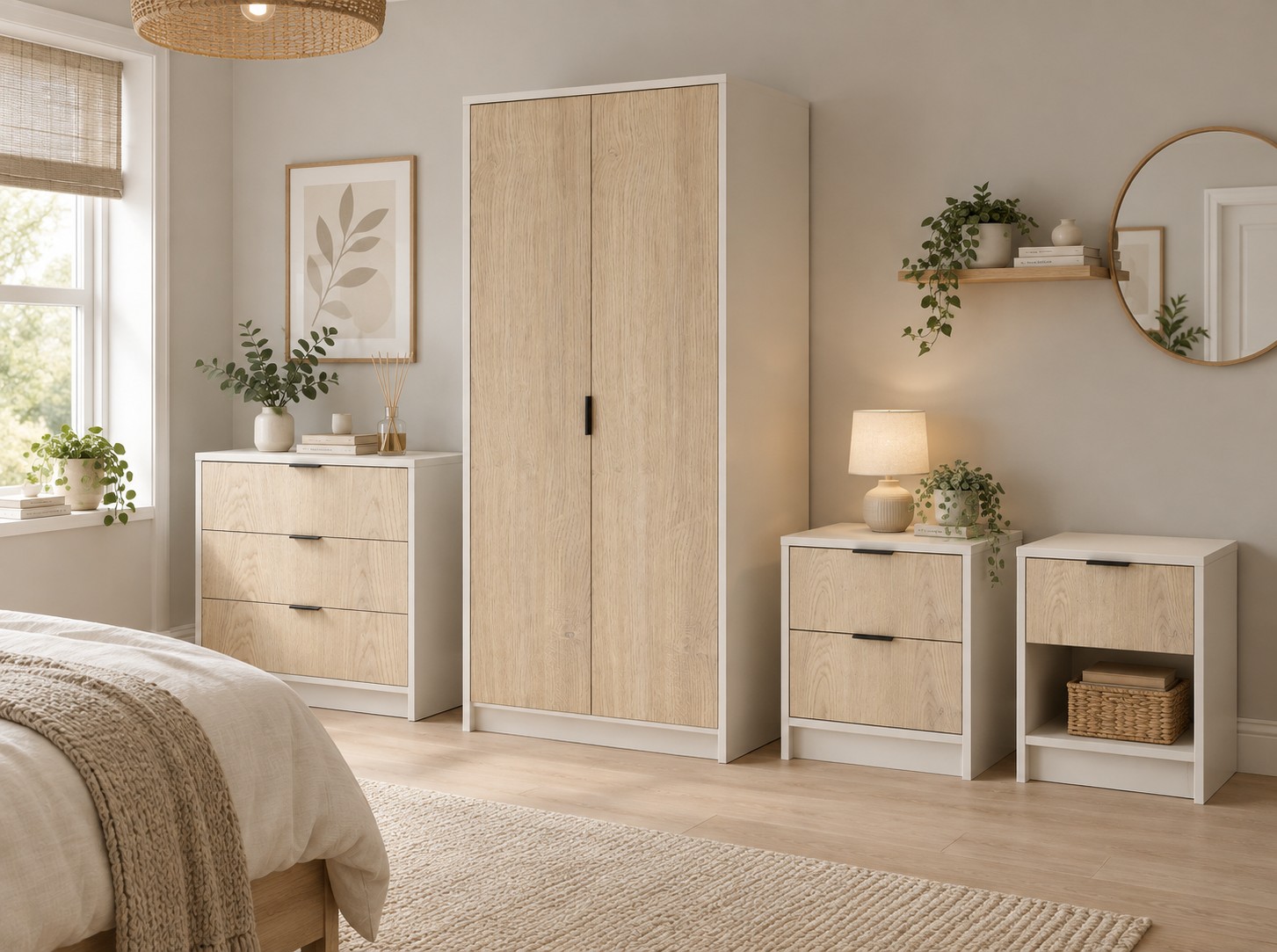 bedroom environment oak and cashmere