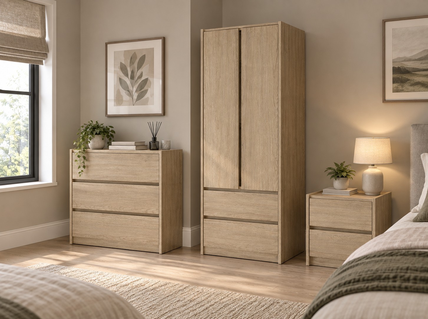 bedroom environment oak handleless